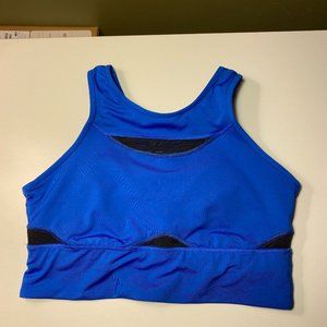 Old Navy Sport Bra | Blue w/black trim razor back bra SZ L